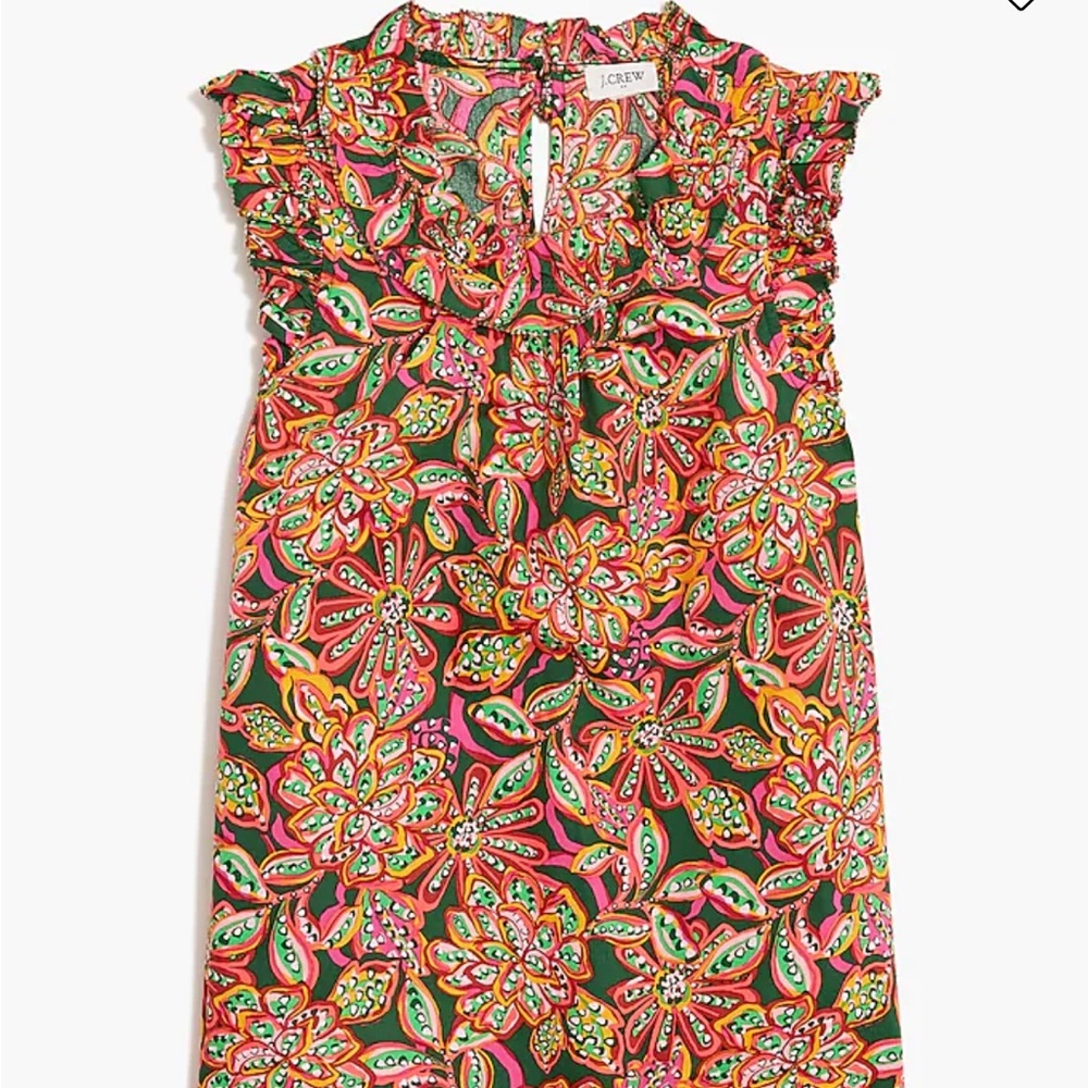 NWT J Crew Sleeveless ruffle top